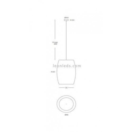 Lámpara colgante de techo cuerdas personalizables IP20 o IP64 Poma