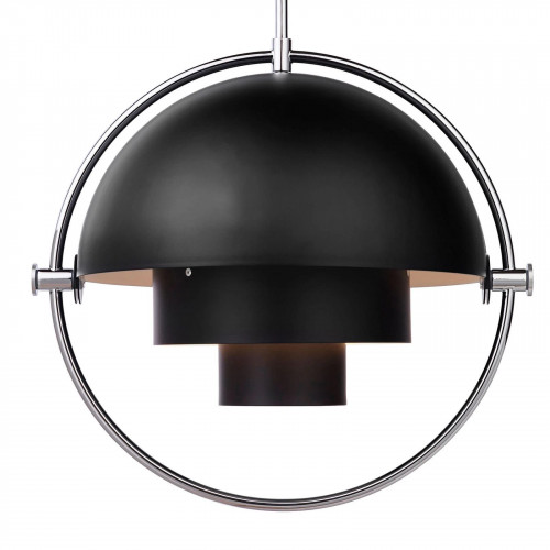 Lámpara colgante Multi-Lite Ø36 cromada/negra - Gubi
