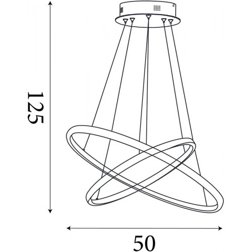 Lámpara de araña moderna marrón acero madera oro LED 6,25W 2700K