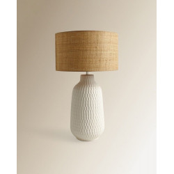 Lámpara de mesa de cerámica Yuca EuroVolter Blanco