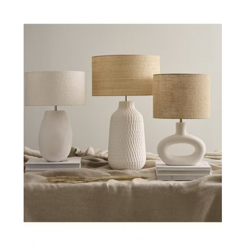 Lámpara de mesa de cerámica Yuca EuroVolter Blanco