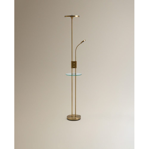 Lámpara de pie con lector LED integrado Galena EuroVolter Oro