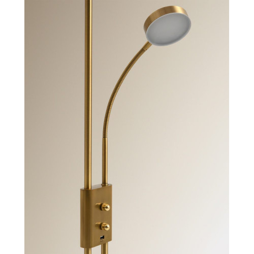 Lámpara de pie con lector LED integrado Galena EuroVolter Oro