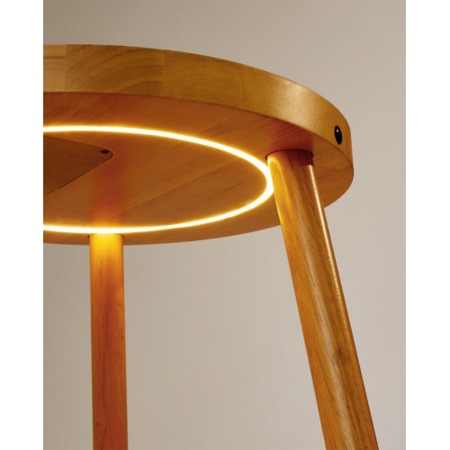 Lámpara de pie con mesa incorporada Pisano EuroVolter Natural