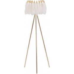 Lámpara de pie con soporte de plumas