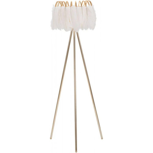 Lámpara de pie con soporte de plumas