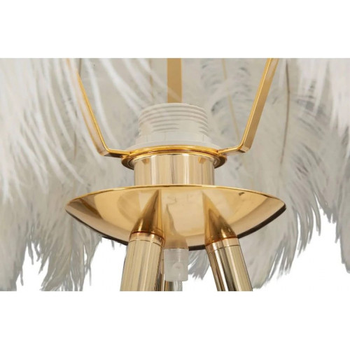 Lámpara de pie con soporte de plumas