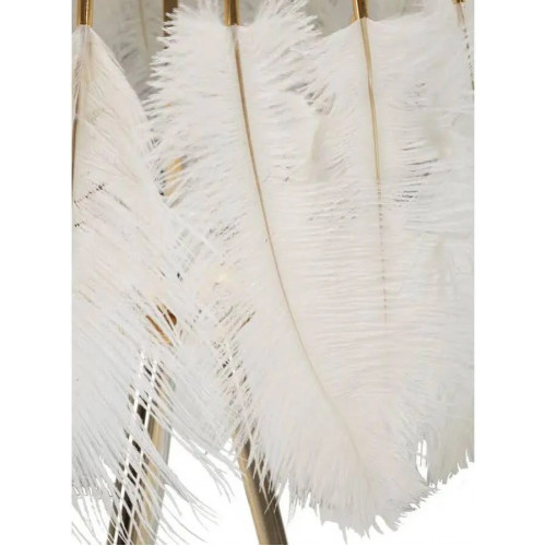 Lámpara de pie con soporte de plumas