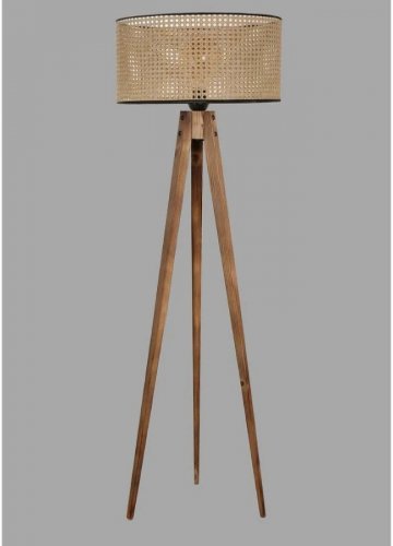 Lámpara de pie de diseño en madera Romane 153cm