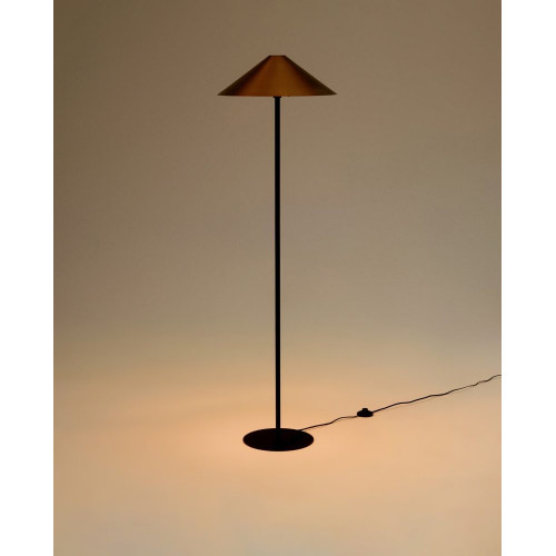Lámpara de pie de metal Kanto EuroVolter Negro