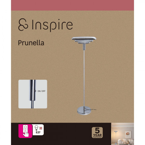 Lámpara de pie INSPIRE Prunella E27 gris 150 cm alto