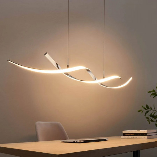 Lámpara de techo LED barras largas onduladas 110 cm