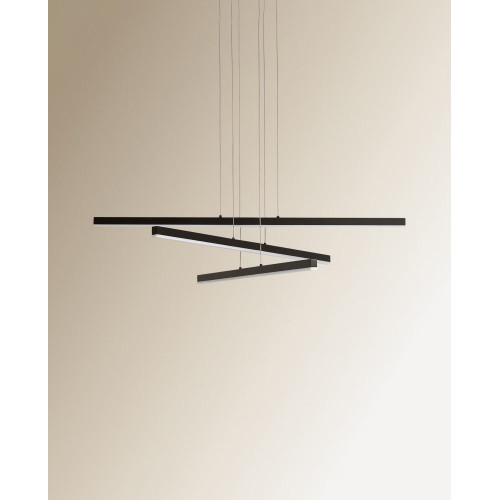 Lámpara de techo LED Estrella con 3 aspas Axel EuroVolter Negro