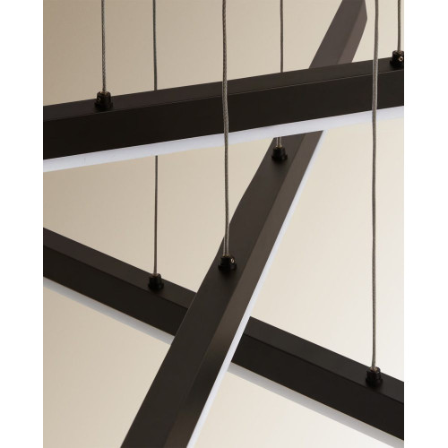 Lámpara de techo LED Estrella con 3 aspas Axel EuroVolter Negro