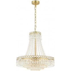 Lámpara techo Enid 5 luces latón mate y cristal Laura Ashley