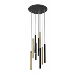 Lámpara Varas Oro-negro 9L Dimable Schuller