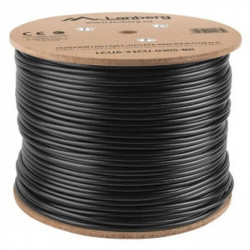 Lanberg Bobina Cable de Red Exterior RJ45 Cat.6 UTP Rígido CU 305m Negro
