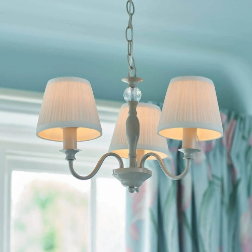 Laura Ashley lámpara de techo Ellis hueso 3 brazos