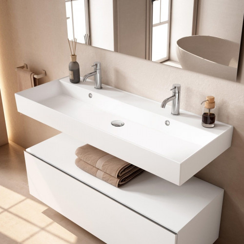 Lavabo encastrado Lila 121x12x46.5 cm