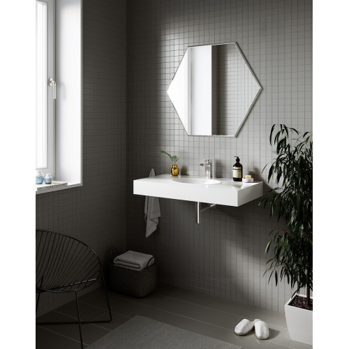 Lavabo encastrado Neo blanco 91x1.5x49 cm