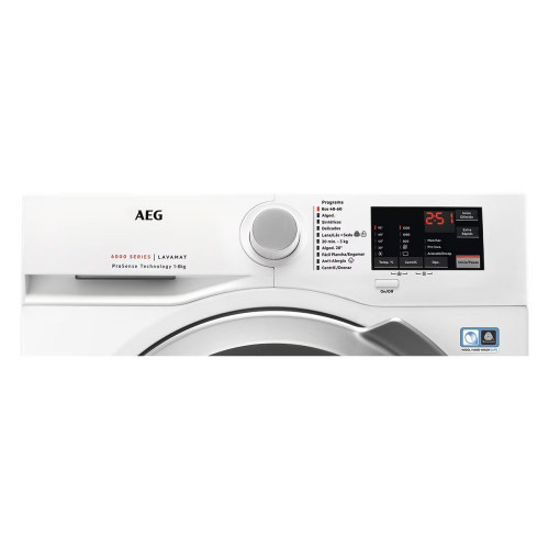 Lavadora AEG 8 kg / 1.200 rpm Vapor - LFA6I8275A Blanco