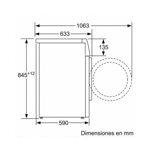 Lavadora Balay 8 Kg / 1200 rpm, motor Extrasilencio - 3TS283BA Blanco