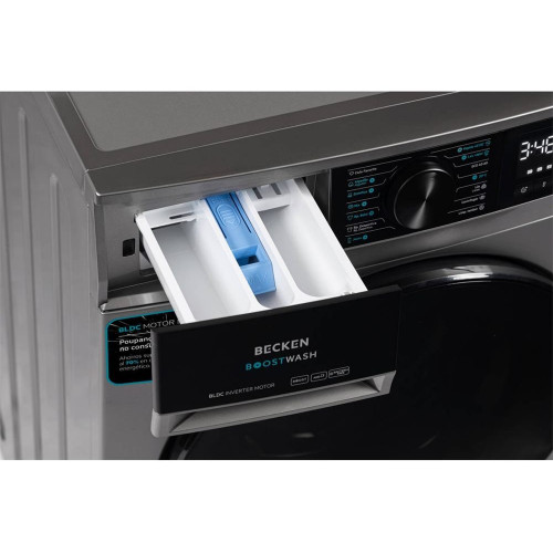 Lavadora BECKEN Boostwash BWM8816N (12 kg - 1400 rpm - Inox)