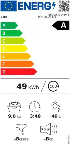 Lavadora Beko bm3wft3941wb