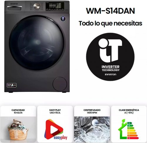 Lavadora carga frontal Infiniton WM-S14DAN