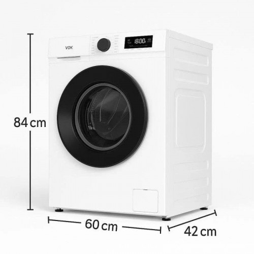 Lavadora carga frontal Vok EVW-6bawl2410 6kg 14 Programas A blanco