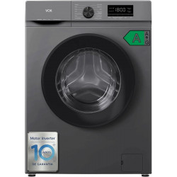 Lavadora carga frontal VOK EVW-8BAGL2412 8kg 1200 rpm 14 programas A Gris 60 cm