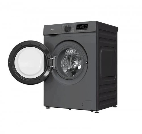 Lavadora carga frontal VOK EVW-8BAGL2412 8kg 1200 rpm 14 programas A Gris 60 cm