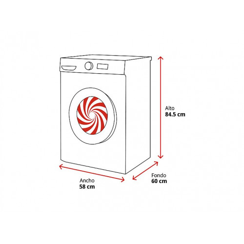 Lavadora carga frontal - Whirlpool WPM 911W ADS SPT, 9 kg, 1400 rpm, 18 Programas, Adaptative Wash, Tecnología 6th Sense, Blanco