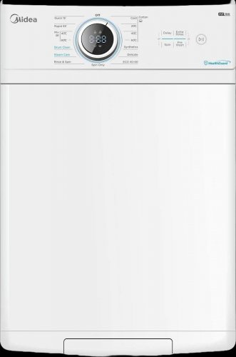 Lavadora carga superior Midea MF100T80B/W