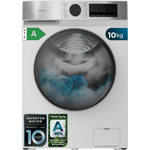 LAVADORA CECOTEC 10KG CLASE A-10% INVERTER 1400 RPM