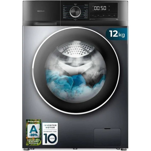 Lavadora Cecotec Bolero Dresscode 12500 Inverter Steel