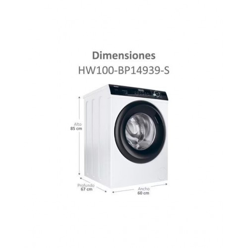 Lavadora Haier 10 kg / 1.400 rpm Motor Inverter, I-Pro Series 3 - HW100-BP14939-S Blanco
