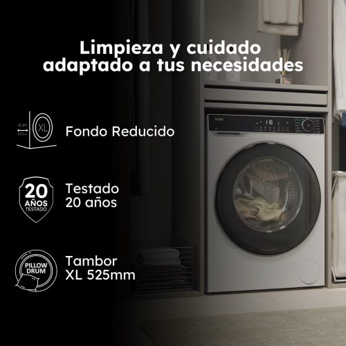 Lavadora Haier 10kg /1400 rpm, Motor Inverter , X5 Series - HW100-BP14357UIB Blanco