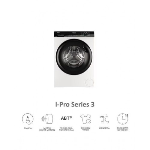 Lavadora Haier 8 kg / 1.400 rpm Vapor, I-Pro Series 3 - HW80-B14939-IB Blanco
