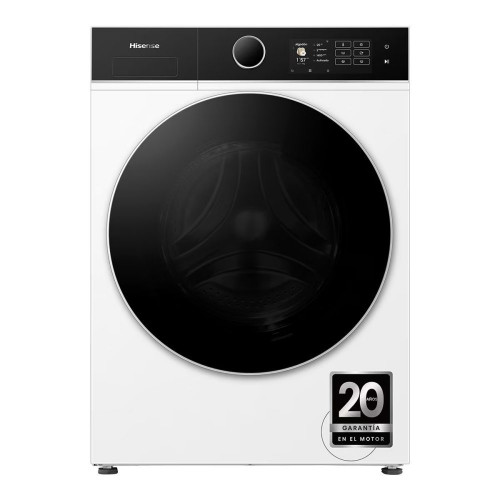 Lavadora Hisense 9 kg/1.400 rpm, Función Vapor - WF5i9043BWFS Blanco