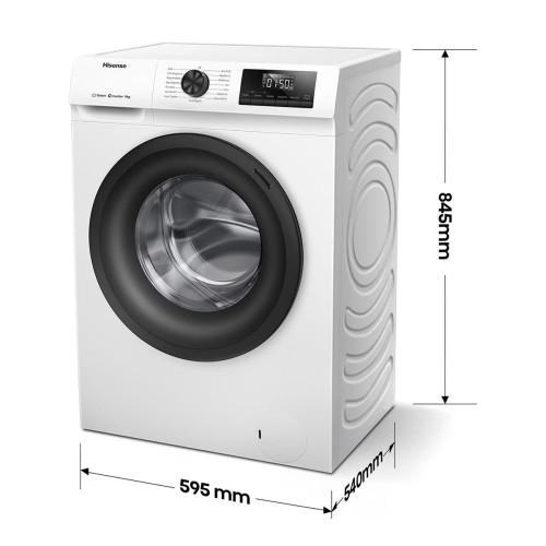 Lavadora Hisense 9 Kg / 1.400 rpm, Vapor Serie 1Q- WF1Q9041BW Blanco