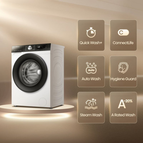 Lavadora Hisense WF3S1043BW3 10,5kg Carga Frontal 1400rpm A Blanca WiFi Steam