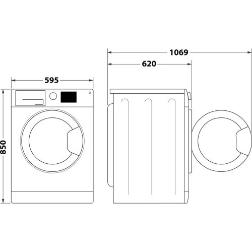 Lavadora Indesit 11 kg / 1.400 rpm - BWE 111496X WSV SPT Blanco