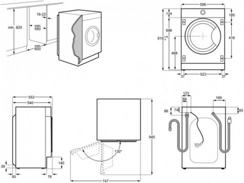 Lavadora Integrable AEG LFN7G8434F