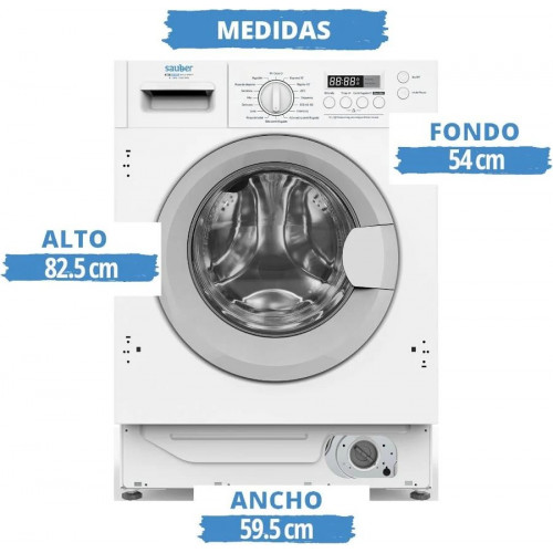 Lavadora integrable Sauber Serie 5-8140 IT 8 kg B 1400 rpm