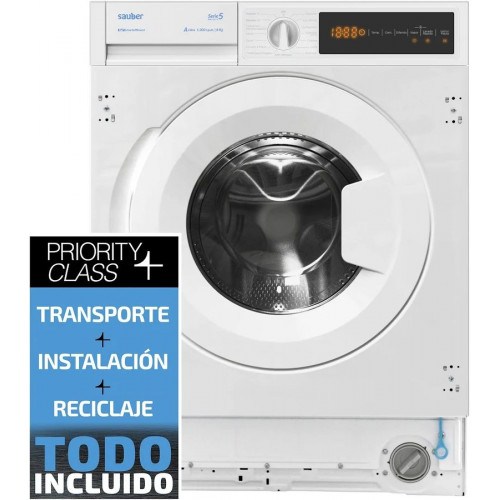 Lavadora integrable Sauber SERIE 5-BI81123 V 8 kg a 1200 rpm