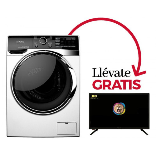 Lavadora Kromsline KLA-E-1019-WBK + TV Nevir NVR-7710-24RD2-N