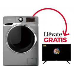 Lavadora Kromsline KLA-E-819-IX-BK + TV Nevir NVR-7710-24RD2-N