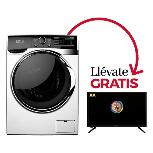 Lavadora Kromsline KLA-E-819-WBK + TV Nevir NVR-7710-24RD2-N
