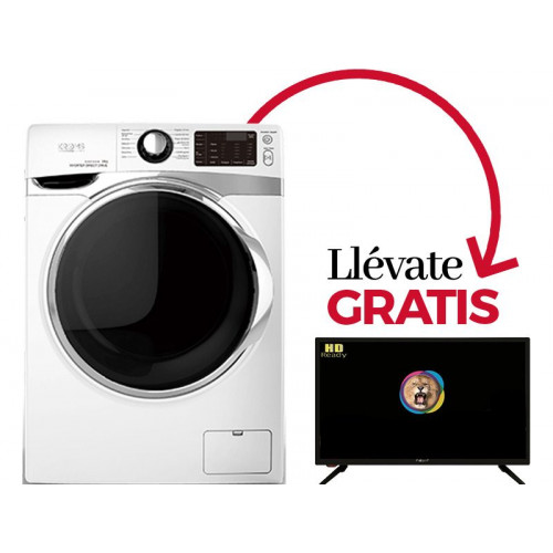 Lavadora Kromsline KLA-E-916-W + TV Nevir NVR-7710-24RD2-N